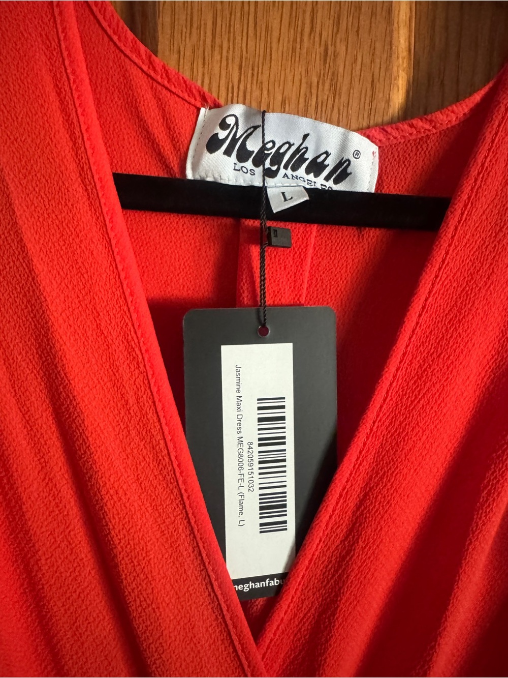 Meghan Los Angeles Red V-Neck Dress